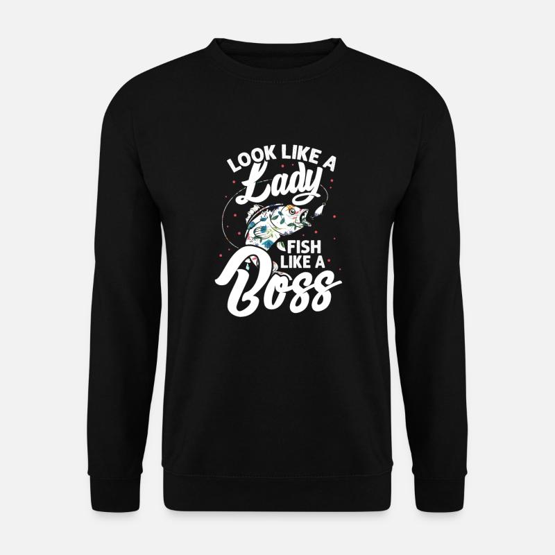 Anglerin - Unisex Pullover - Schwarz