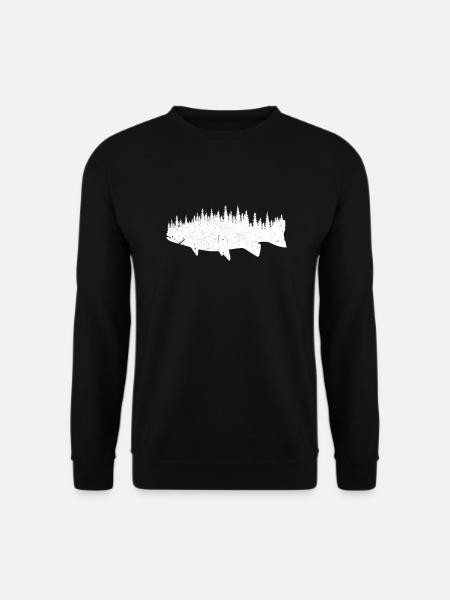 Angler Angeln Fischen Fischer Fisch Geschenk - Unisex Pullover - Schwarz