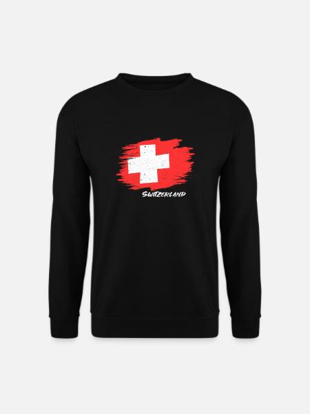 Schweiz Schweizer Switzerland Geschenk - Unisex Pullover - Schwarz
