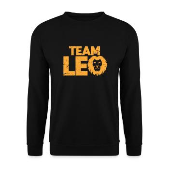 astrological sign Leo - Unisex Sweatshirt - black - Front - Alina (178cm) & Michal (187cm)
