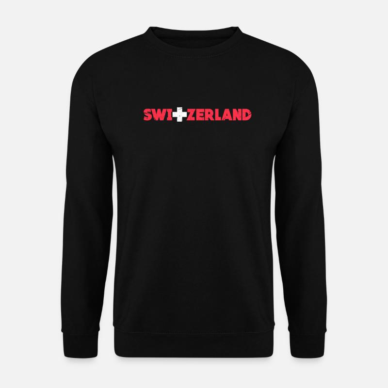 Schweiz Schweizer Switzerland Geschenk - Unisex Pullover - Schwarz