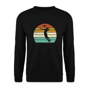 Volley Beach Volleyball Beach Volleyball Gift - Unisex Sweatshirt - black - Front - Alina (178cm) & Michal (187cm)