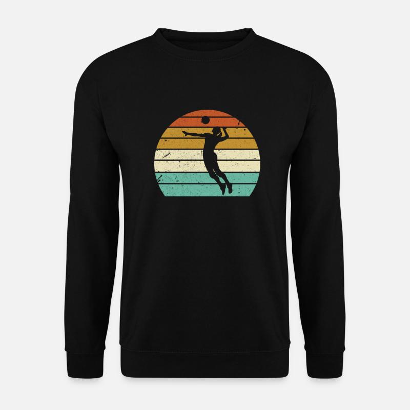 Volley Beach Volleyball Beachvolleyball Geschenk - Unisex Pullover - Schwarz