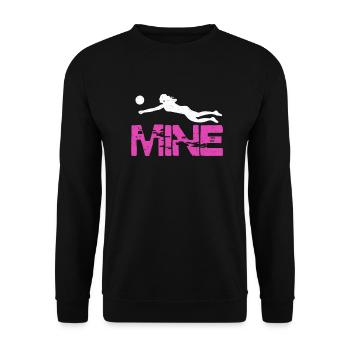 Volley Beach Volleyball Beachvolleyball Geschenk - Unisex Pullover - Schwarz - Vorne - Alina (178cm) & Michal (187cm)