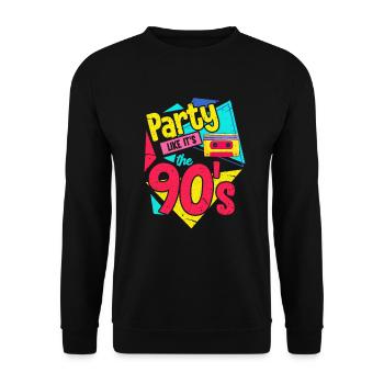 90s - Unisex Sweatshirt - black - Front - Alina (178cm) & Michal (187cm)