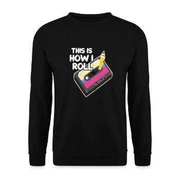 90er Jahre - Unisex Pullover - Schwarz - Vorne - Alina (178cm) & Michal (187cm)