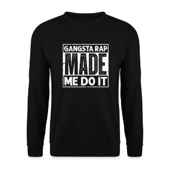 Gangsta Rap Hip Hop Old School 90er Geschenk - Unisex Pullover - Schwarz - Vorne - Alina (178cm) & Michal (187cm)