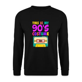 90er Jahre - Unisex Pullover - Schwarz - Vorne - Alina (178cm) & Michal (187cm)