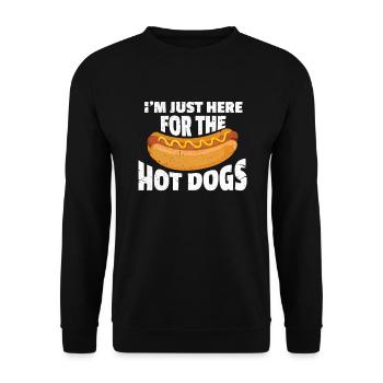 Hot dog - Unisex Sweatshirt - black - Front - Alina (178cm) & Michal (187cm)