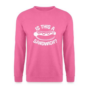 Hot Dog - Sweat-shirt Unisexe - rose - Devant