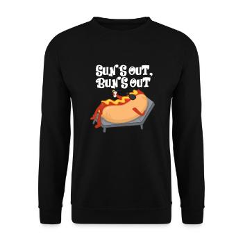 Hot dog - Unisex Sweatshirt - black - Front - Alina (178cm) & Michal (187cm)