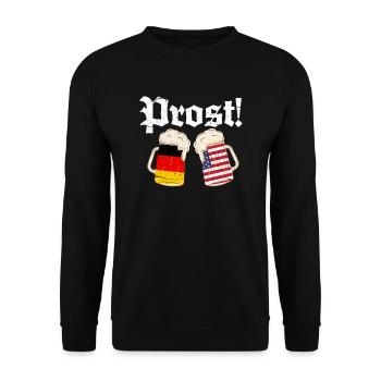 USA - Unisex Sweatshirt - black - Front - Alina (178cm) & Michal (187cm)