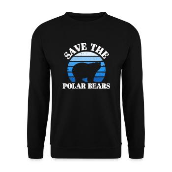 Polar bear - Unisex Sweatshirt - black - Front - Alina (178cm) & Michal (187cm)