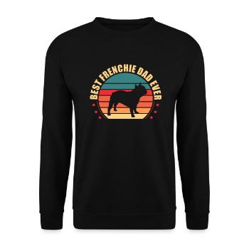 French bulldog - Unisex Sweatshirt - black - Front - Alina (178cm) & Michal (187cm)