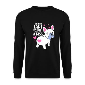 French bulldog - Unisex Sweatshirt - black - Front - Alina (178cm) & Michal (187cm)