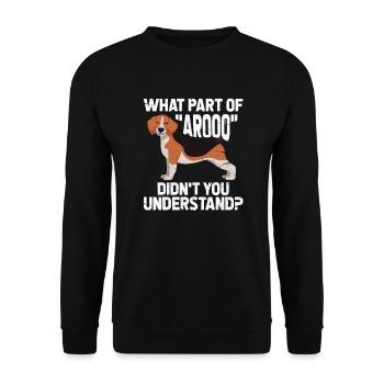 beagle - Unisex Sweatshirt - black - Front - Alina (178cm) & Michal (187cm)