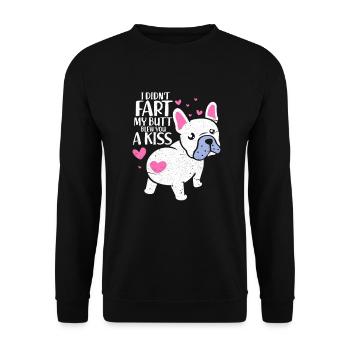 French bulldog pet dog gift - Unisex Sweatshirt - black - Front - Alina (178cm) & Michal (187cm)