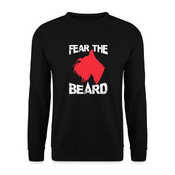 Schnauzer beard - Unisex Sweatshirt - black - Front - Alina (178cm) & Michal (187cm)