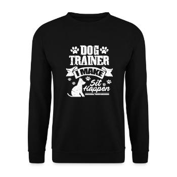 Dog School Dog Dog Dog Trainer Gift - Unisex Sweatshirt - black - Front - Alina (178cm) & Michal (187cm)