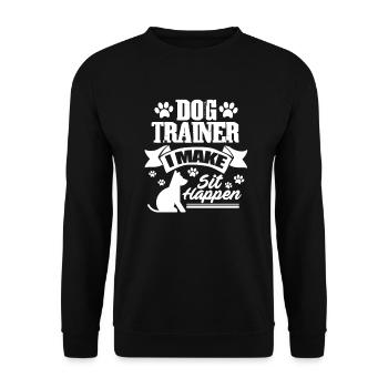 Dog School Dog Dog Trainer Dog Sport Gift - Unisex Sweatshirt - black - Front - Alina (178cm) & Michal (187cm)