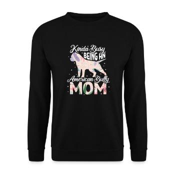 American Bully pet love dog dogs gift - Unisex Sweatshirt - black - Front - Alina (178cm) & Michal (187cm)