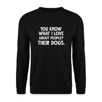 Dog school dog dogs pet puppy gift - Unisex Sweatshirt - black - Front - Alina (178cm) & Michal (187cm)