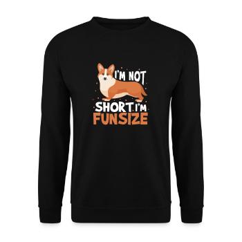 Corgi Wales Dog Welsh Corgi Pembroke Gift - Unisex Sweatshirt - black - Front - Alina (178cm) & Michal (187cm)