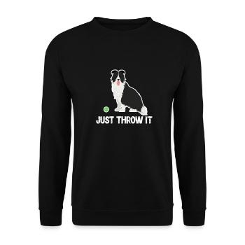 Border collie - Sweat-shirt Unisexe - noir - Devant - Alina (178cm) & Michal (187cm)