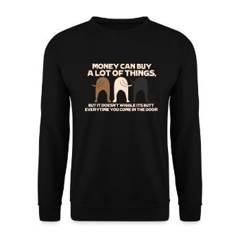 Hundeliebe - Unisex Pullover - Schwarz - Vorne - Alina (178cm) & Michal (187cm)