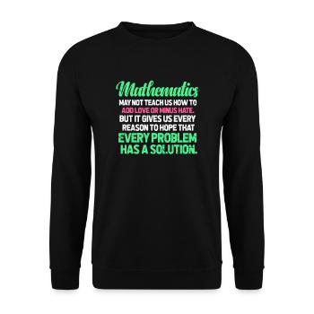 Mathe Mathematik Lehrer Algebra Schule Pi Geschenk - Unisex Pullover - Schwarz - Vorne - Alina (178cm) & Michal (187cm)