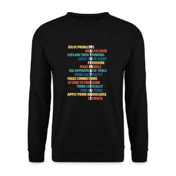 Mathe Mathematik Lehrer Algebra Schule Pi Geschenk - Unisex Pullover - Schwarz - Vorne - Alina (178cm) & Michal (187cm)