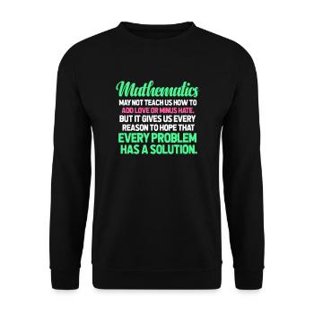 maths - Unisex Sweatshirt - black - Front - Alina (178cm) & Michal (187cm)