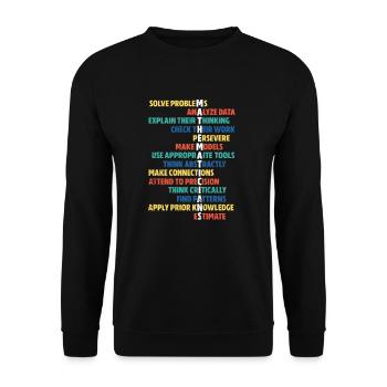 math - Sweat-shirt Unisexe - noir - Devant - Alina (178cm) & Michal (187cm)