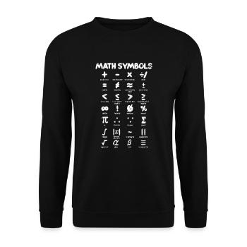 Math Mathematics Teacher Algebra School Gift - Unisex Sweatshirt - black - Front - Alina (178cm) & Michal (187cm)