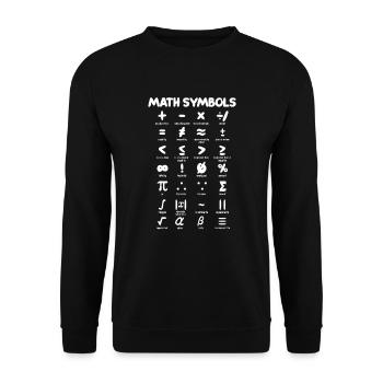 Mathe - Unisex Pullover - Schwarz - Vorne - Alina (178cm) & Michal (187cm)
