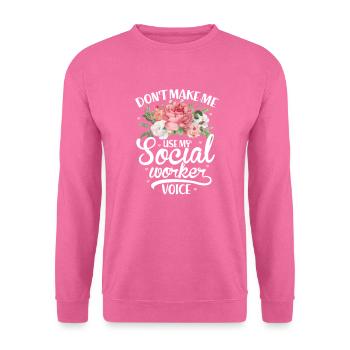 Sozialarbeiter - Unisex Pullover - Pink - Vorne