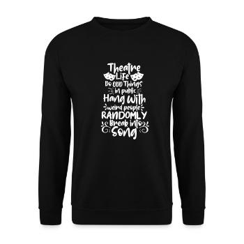 theatre - Unisex Sweatshirt - black - Front - Alina (178cm) & Michal (187cm)