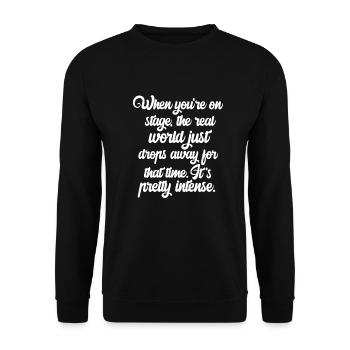 Theater Stage Musical Actor Samples Gift - Unisex Sweatshirt - black - Front - Alina (178cm) & Michal (187cm)