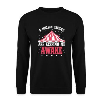 Circus Ringmeister Circus Tent Manege Gift - Unisex Sweatshirt - black - Front - Alina (178cm) & Michal (187cm)