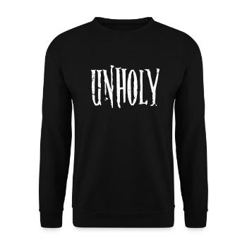 Satanism Satan Cross Lucifer Devil Gift - Unisex Sweatshirt - black - Front - Alina (178cm) & Michal (187cm)