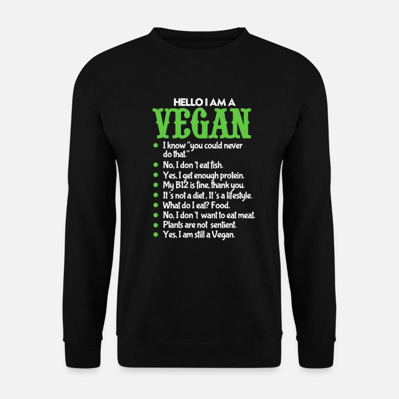 Vegan - Unisex Sweatshirt - black
