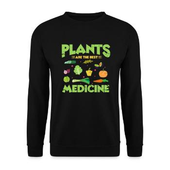 Vegan - Unisex Sweatshirt - black - Front - Alina (178cm) & Michal (187cm)