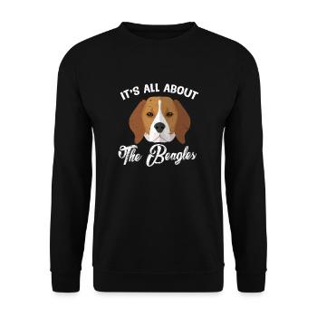 Beagle Beagles pet love dog dogs gift - Unisex Sweatshirt - black - Front - Alina (178cm) & Michal (187cm)