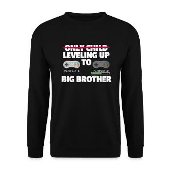 Grand frère Gamer frères sœurs soeur - Sweat-shirt Unisexe - noir - Devant - Alina (178cm) & Michal (187cm)