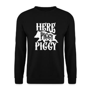Cadeau chasse au sanglier chasse chasseur forêt sauvage - Sweat-shirt Unisexe - noir - Devant - Alina (178cm) & Michal (187cm)