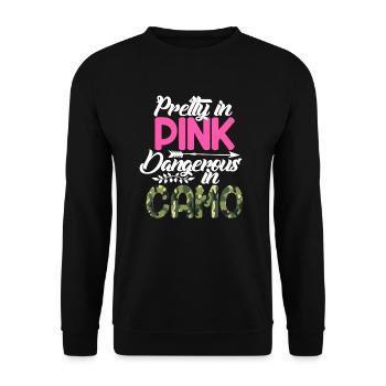 Chasse Chasse Forêt Sauvage Chasse Cerf Nature Cadeau - Sweat-shirt Unisexe - noir - Devant - Alina (178cm) & Michal (187cm)