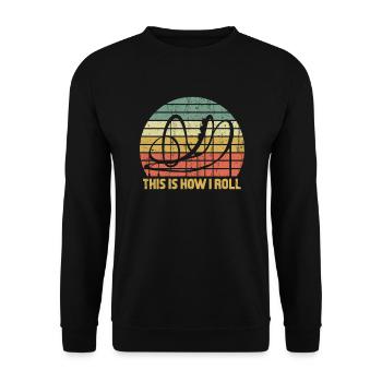 montagnes russes - Sweat-shirt Unisexe - noir - Devant - Alina (178cm) & Michal (187cm)