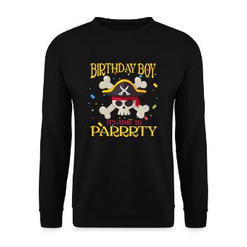 Anniversaire pirate pirate pirate pirate head - Sweat-shirt Unisexe - noir - Devant - Alina (178cm) & Michal (187cm)