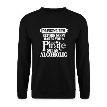 Pirate pirate pirate tête piraterie rhum - Sweat-shirt Unisexe - noir - Devant - Alina (178cm) & Michal (187cm)