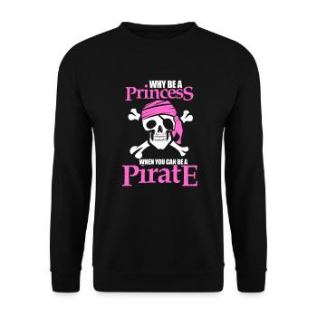 Pirate pirate pirate princesse fille de piratage - Sweat-shirt Unisexe - noir - Devant - Alina (178cm) & Michal (187cm)
